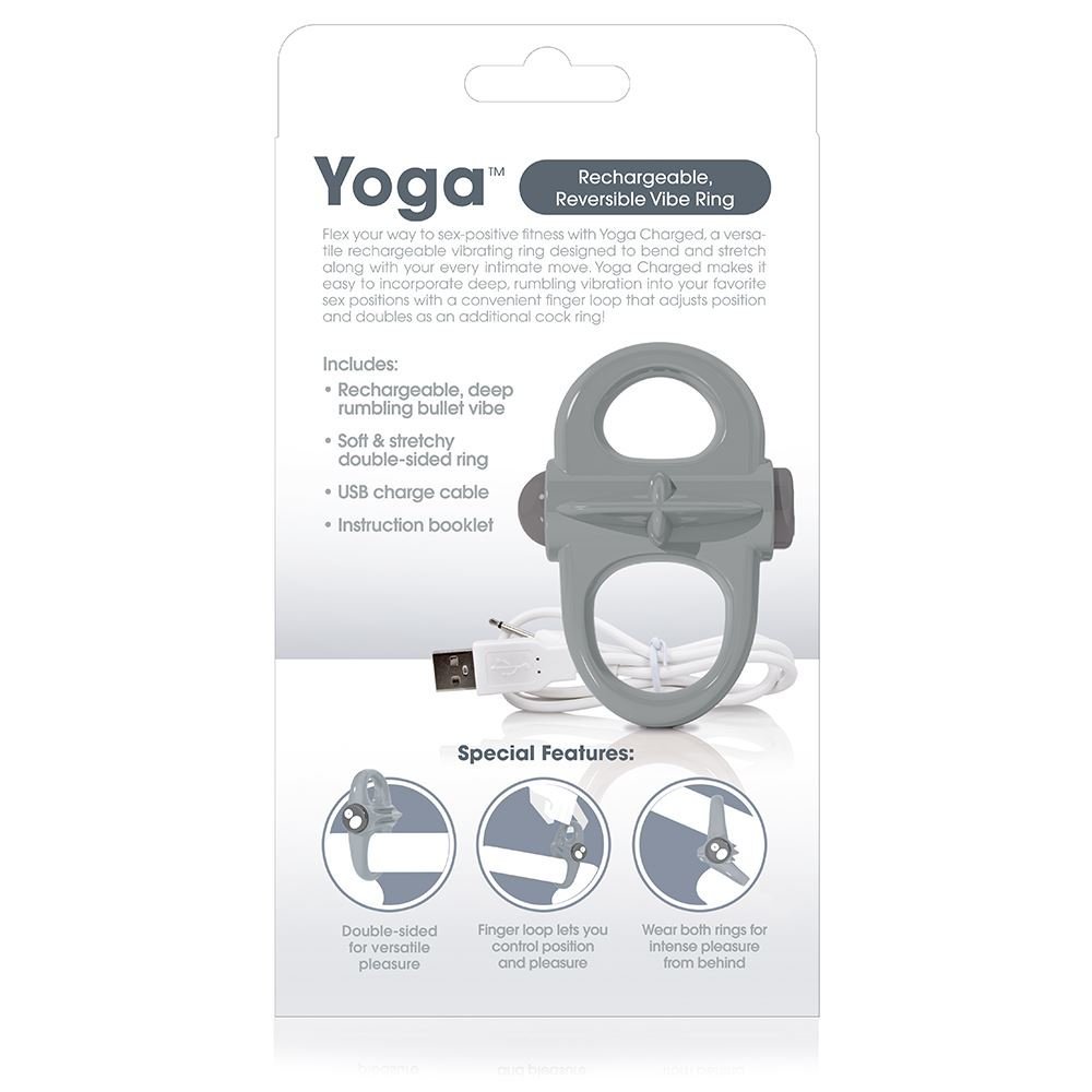 Screaming O Charged Yoga Vibrating Cock Ring - Grey - Image 3