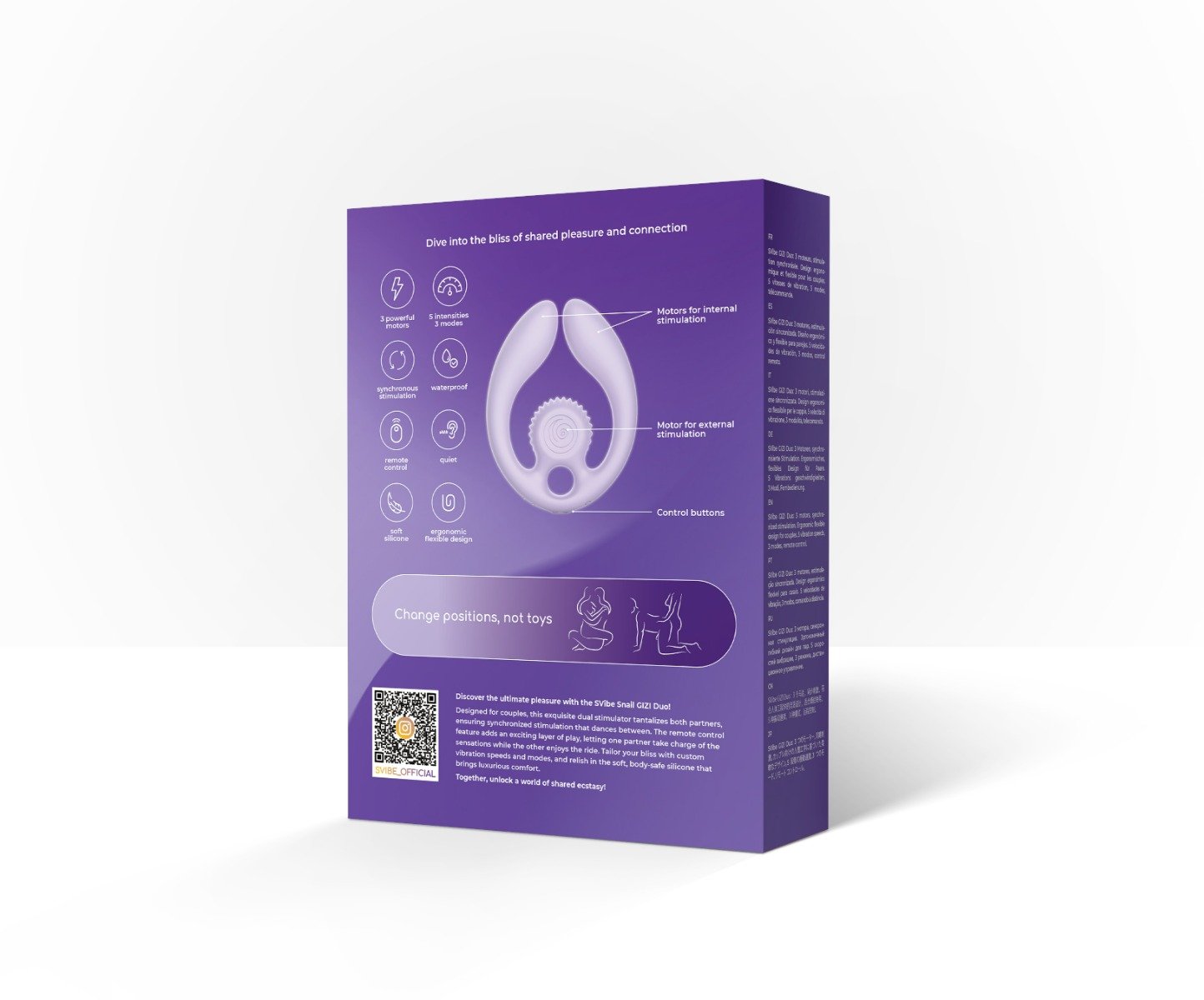 SVibe Snail GIZI Duo Couples Stimulator - Lilac - Image 2