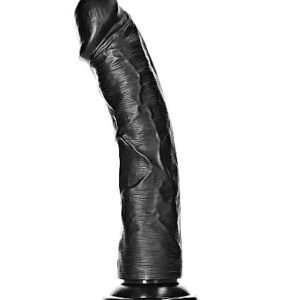 Real Rock - Curved Realistic Dildo with Suction Cup 10 inches - Black
