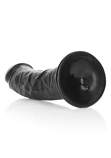 Real Rock - Curved Realistic Dildo with Suction Cup Black 8 inches - Black - Image 3