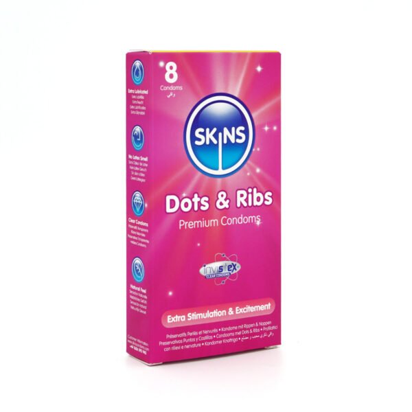 Skin Packaging For Ribs Skins Condoms Dots & Ribs 8 Pack - Lustery – Sex Toys UK