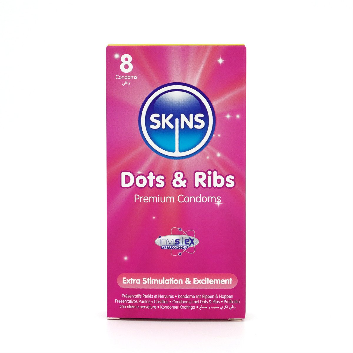 Skins Condoms Dots & Ribs 8 Pack - Image 2