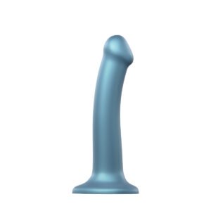 Strap On Me - Mono Density Dildo Metallic Duck Blue - M - Shine