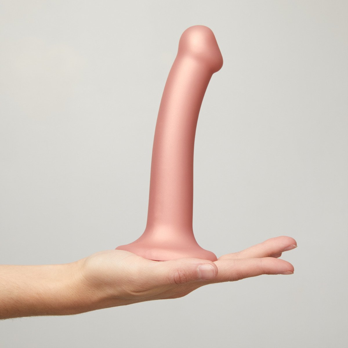 Strap On Me - Mono Density Dildo Metallic Vieux Rose - M - Shine - Image 4