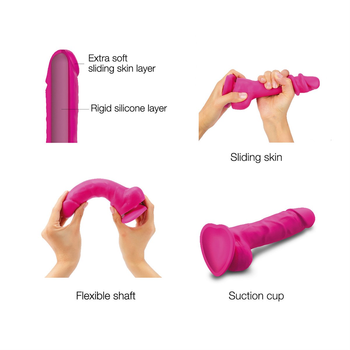 Strap On Me - Sliding Skin Fuchsia M - Image 3
