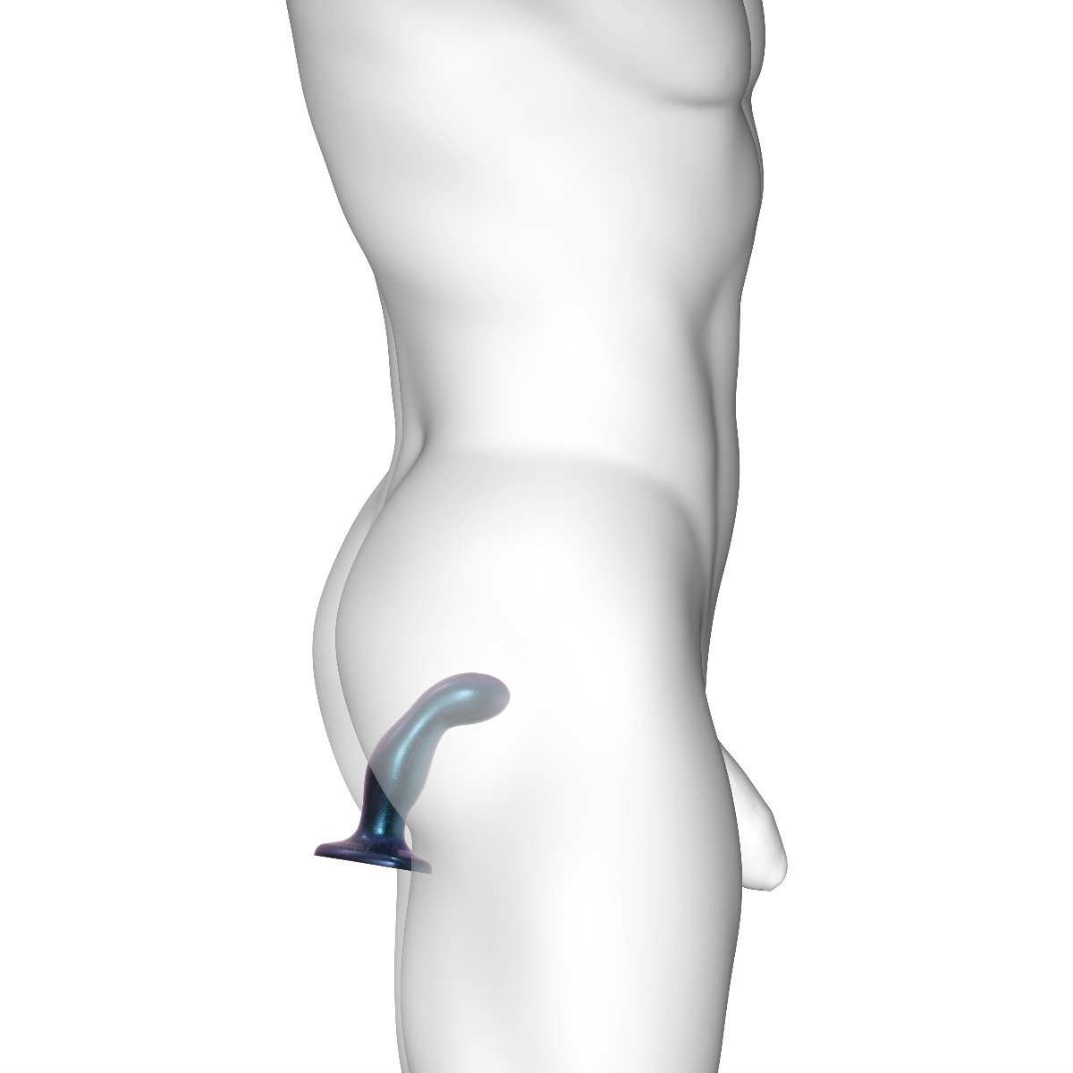 Strap On Me - Dildo Plug Snaky Metallic Blue - M - Image 4