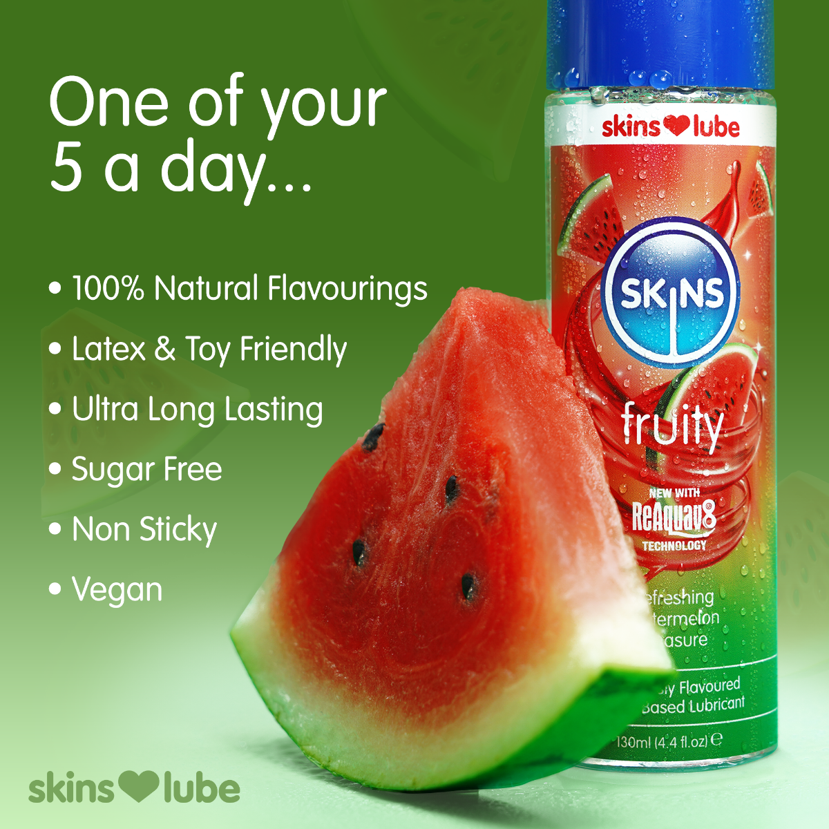 Skins Watermelon Water Based Lubricant - 5ml Foil - Image 4
