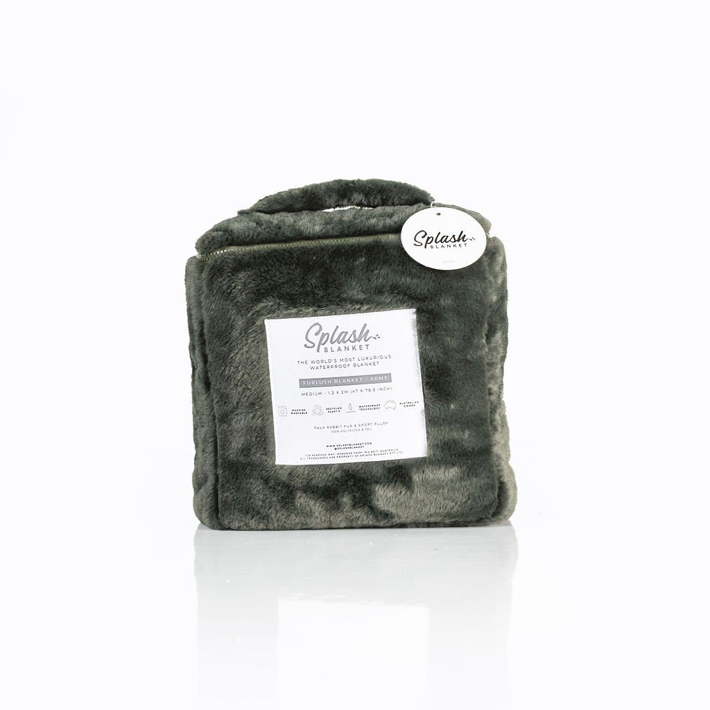 Splash Blanket - Furlush (NON bonded) - Army - Small - Image 3