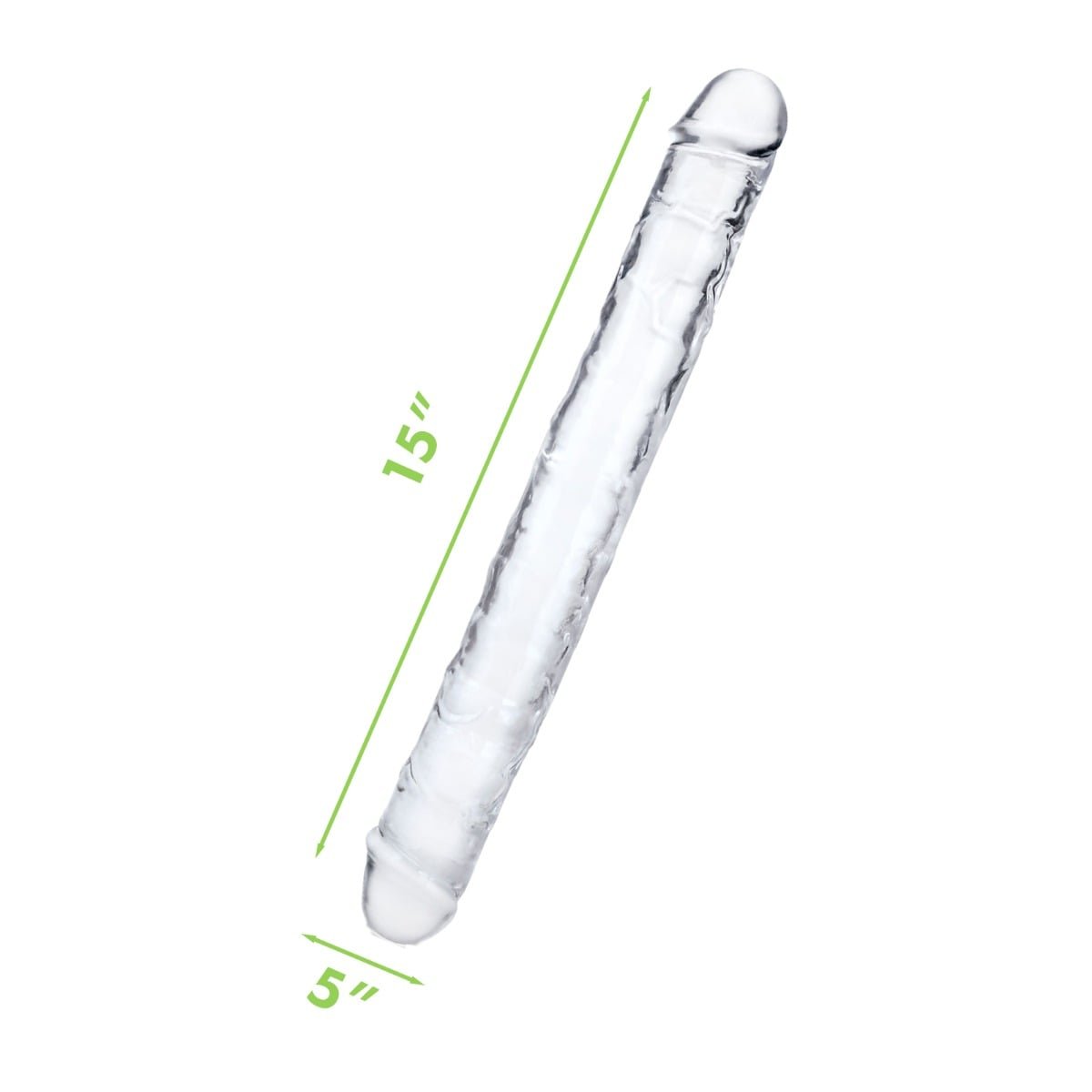 Me You Us Ultra Cock Jelly Double Ended Dildo Clear 15 Inch - Image 7