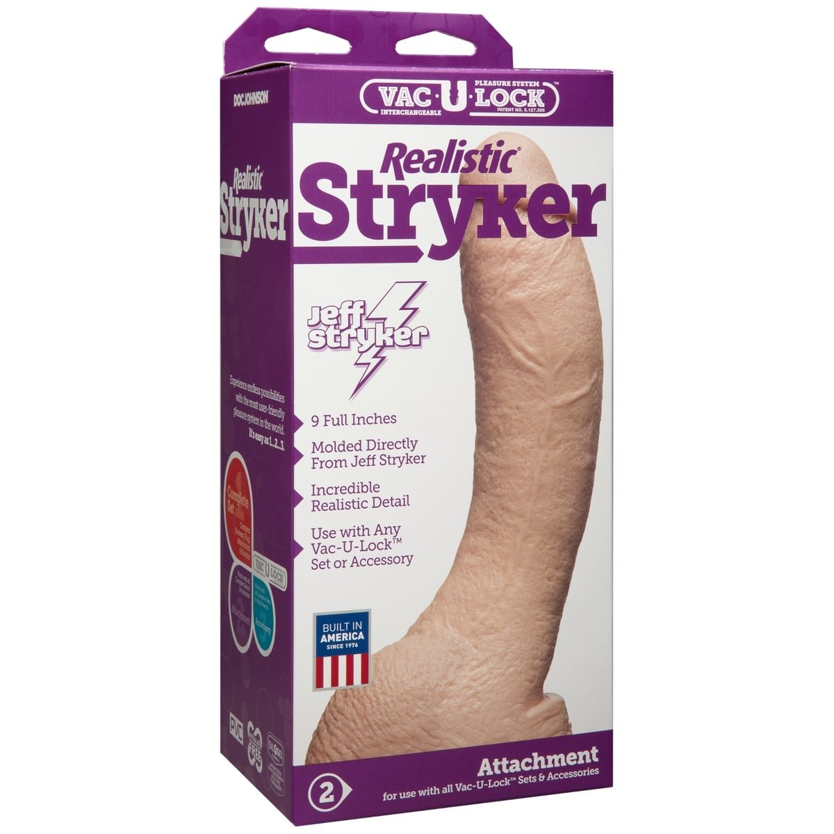 Doc Johnson Striker Realistic Cock Vac-U-Lock - Image 2
