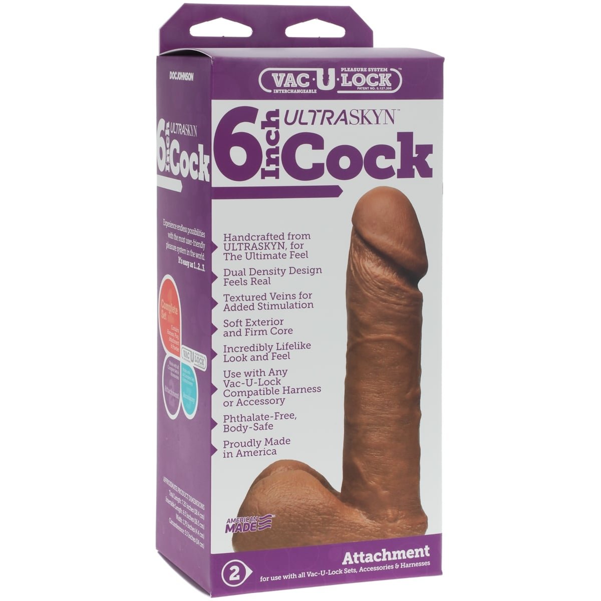 Vac-U-Lock ULTRASKYN Cock - 6 Inch - Caramel - Image 2