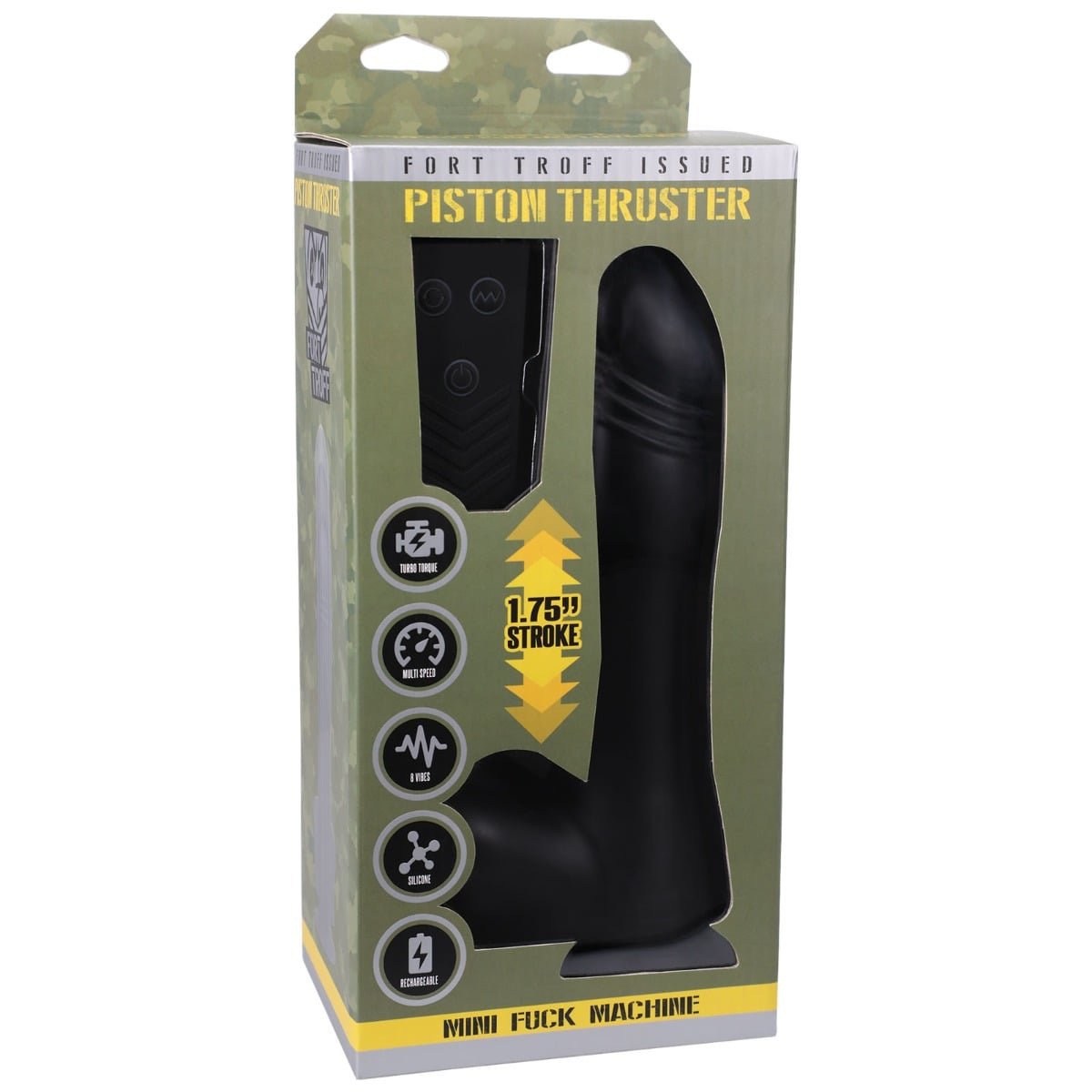 Fort Troff Piston Thruster Mini Fuck Machine Dildo Silicone Black - Image 2