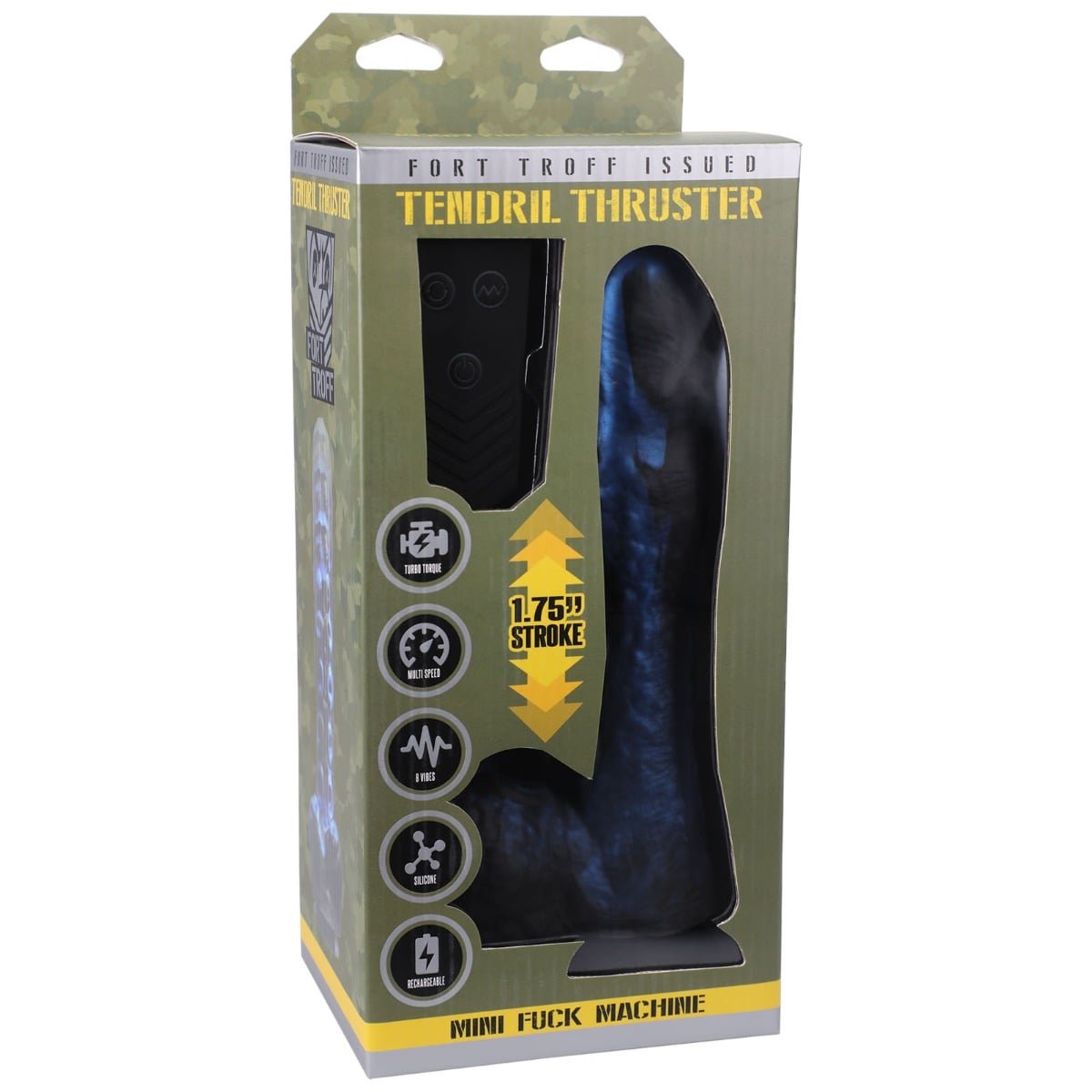 Fort Troff Tendril Thruster Mini Fuck Machine Dildo Silicone Blue Black - Image 2