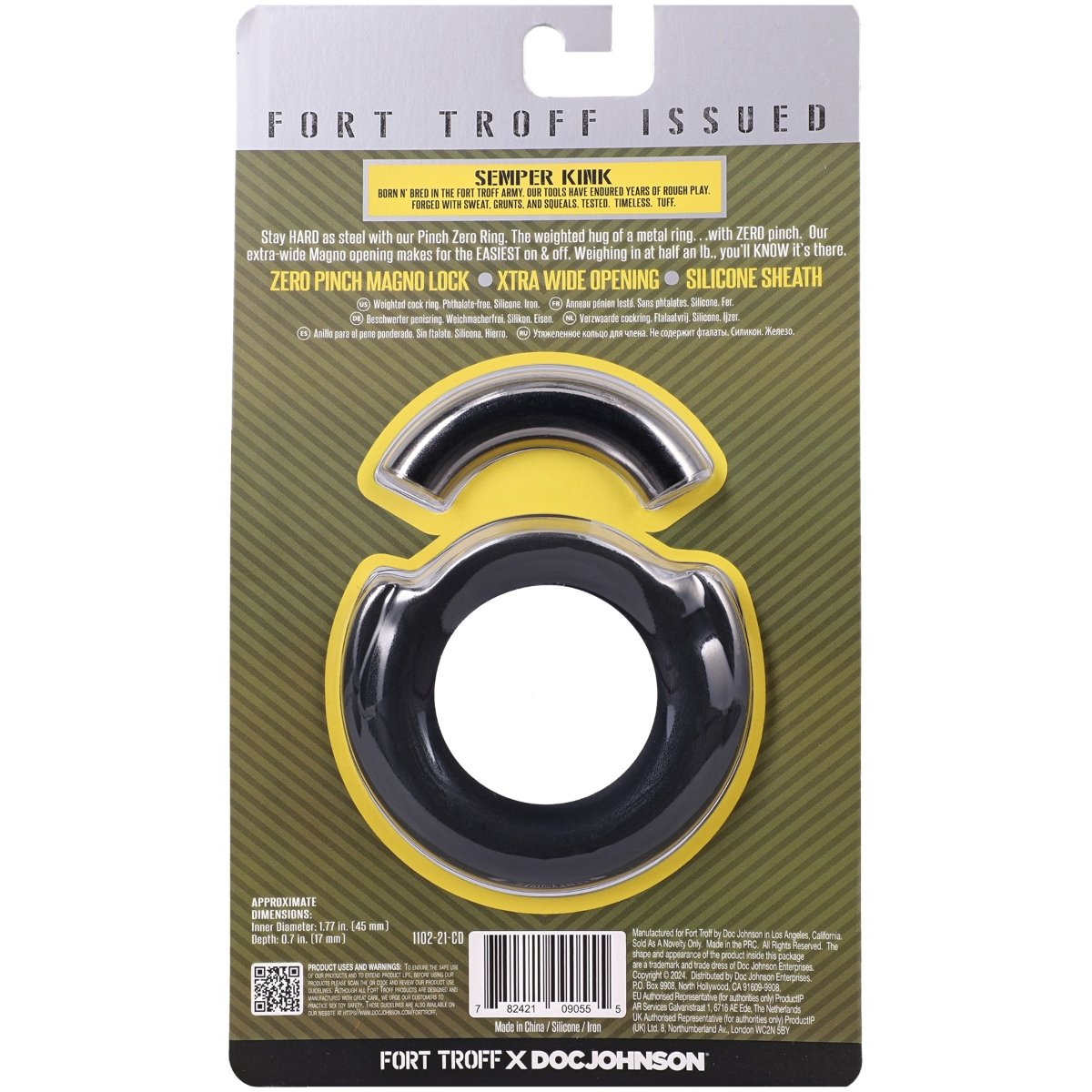 Fort Troff Pinch Zero Cock Ring Black Silver - Image 8