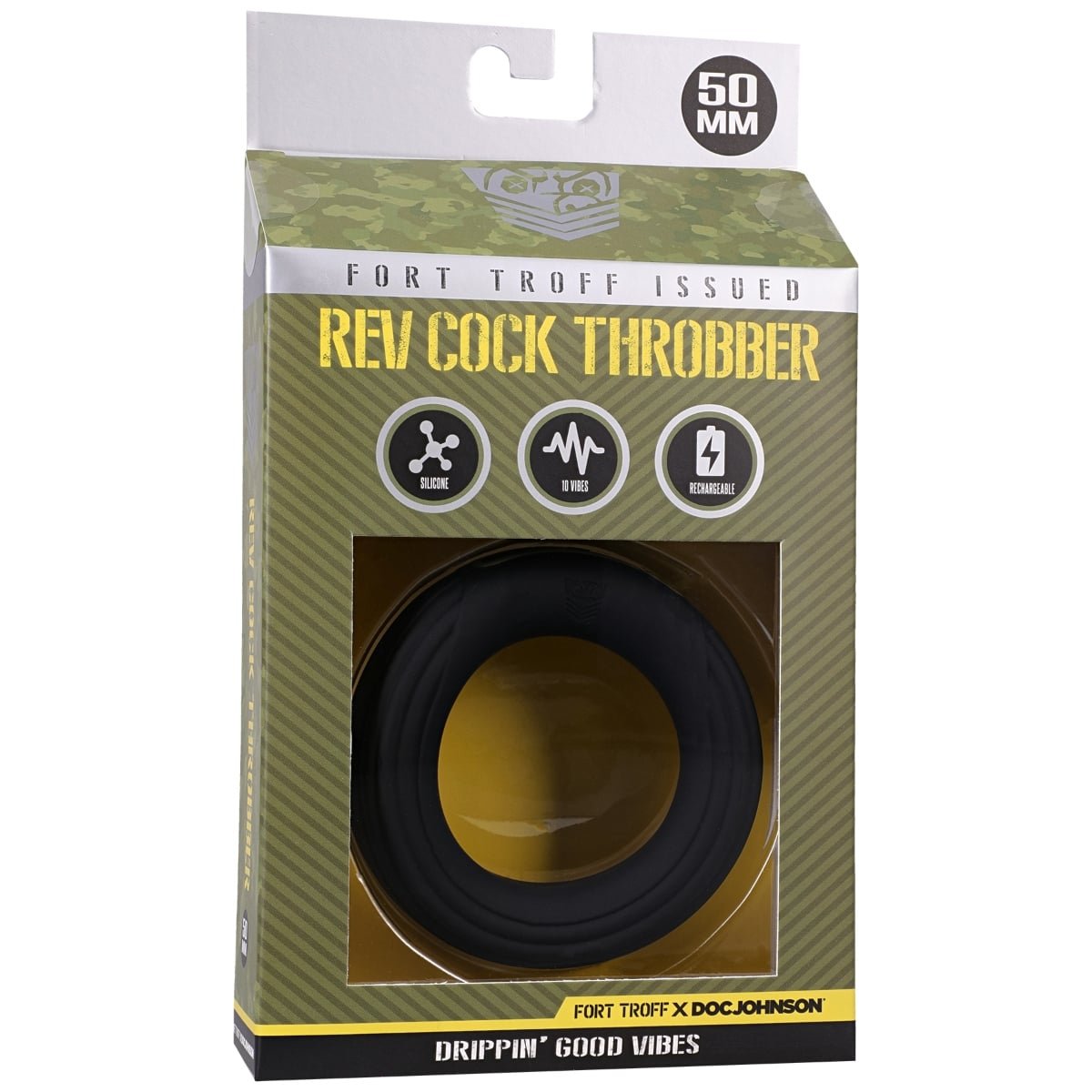 Fort Troff Rev Cock Throbber Vibrating Cock Ring 50mm Black - Image 2