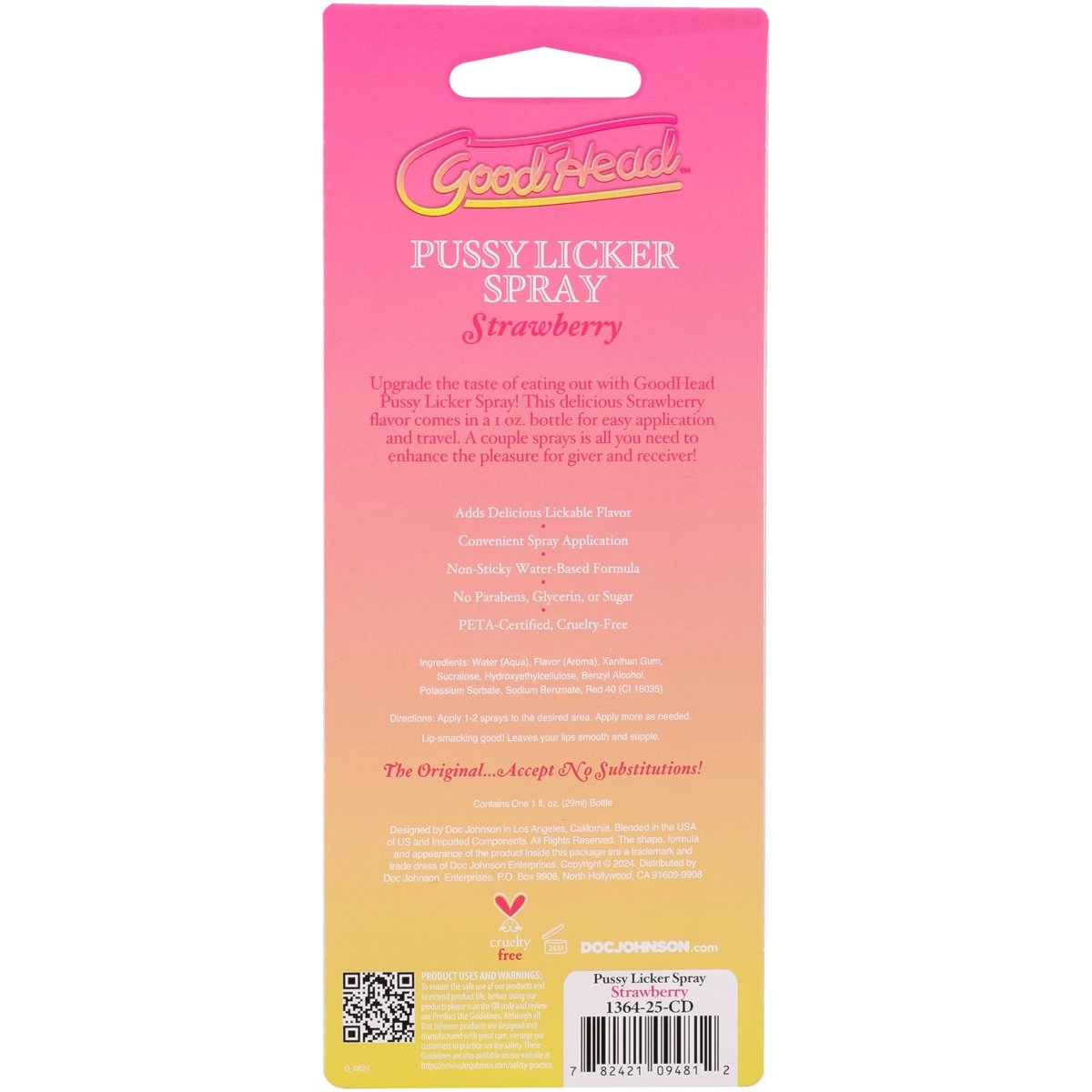 GoodHead Pussy Licker Spray Strawberry 1oz - Image 5