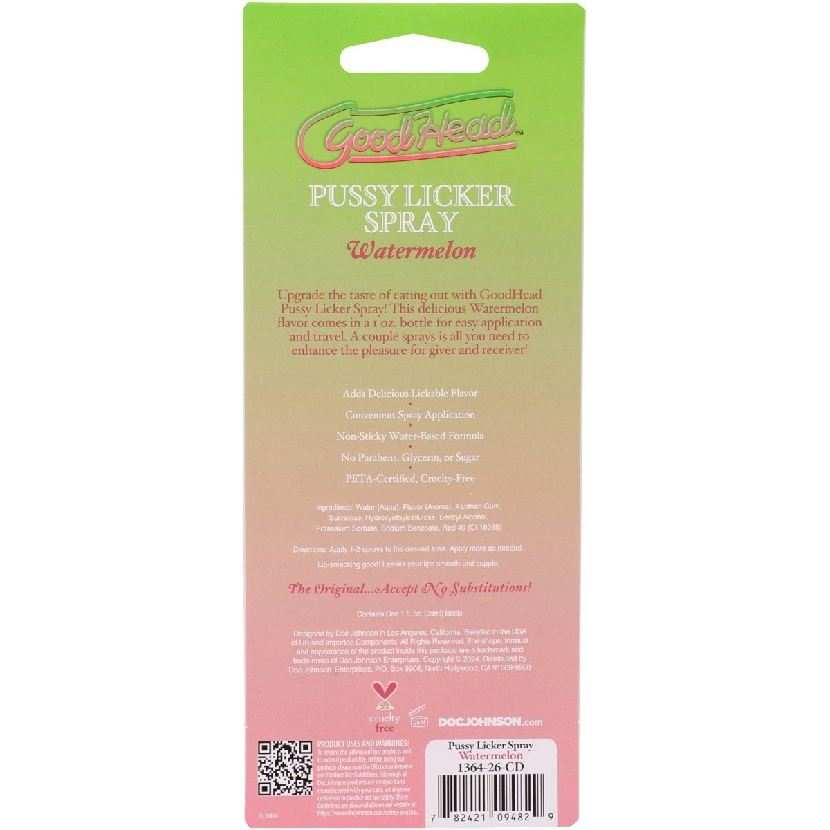 GoodHead Pussy Licker Spray Watermelon 1oz - Image 5