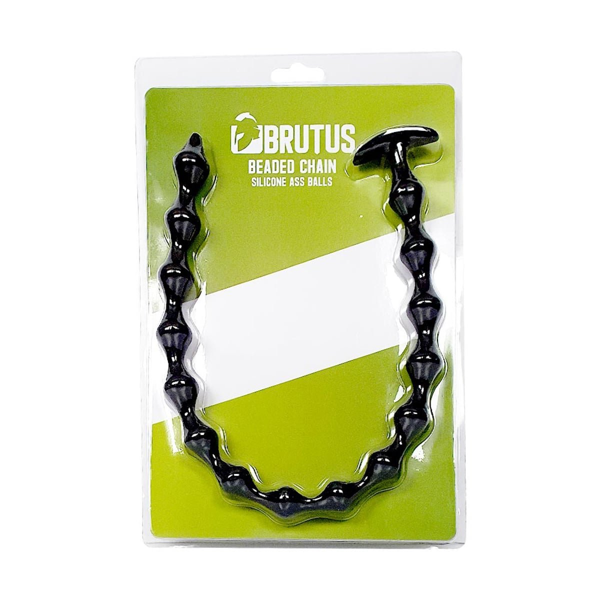 Brutus Beaded Chain Silicone Ass Balls Black - Image 2