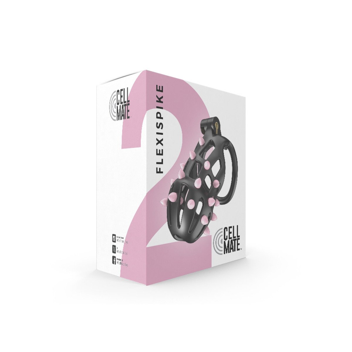 Cellmate FlexiSpike Chastity Cage Size 2 Black - Image 2
