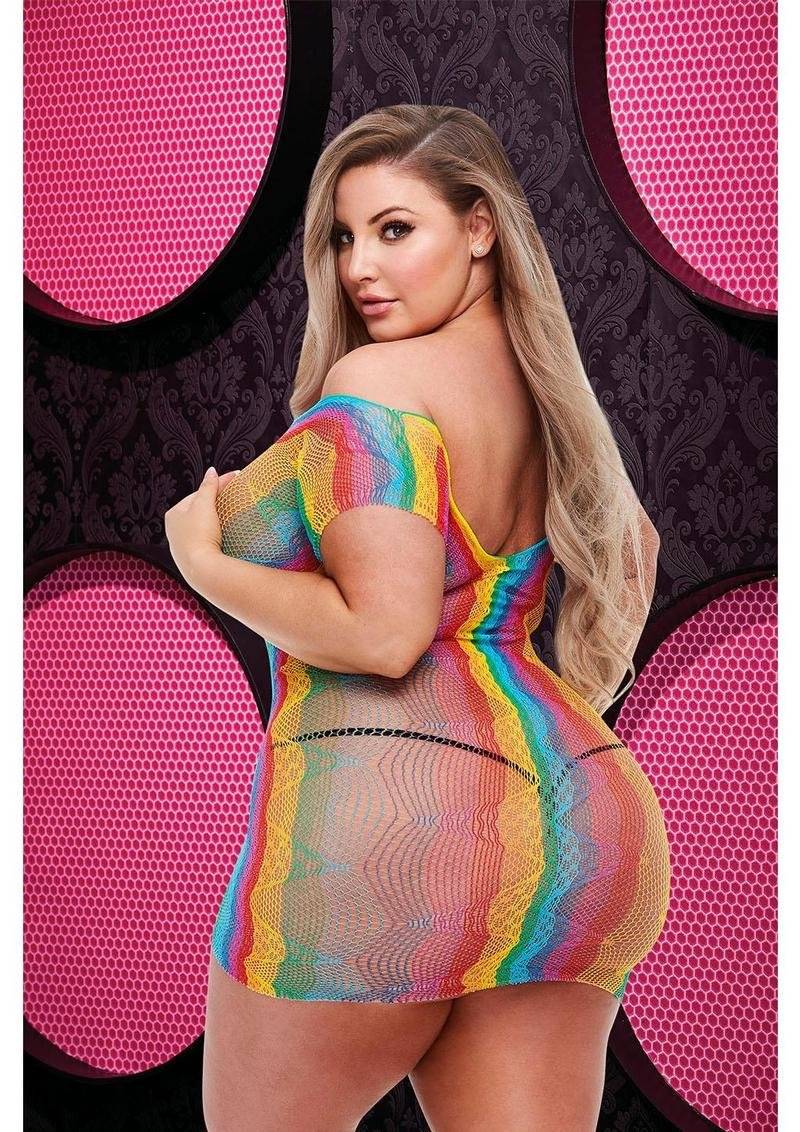 RAINBOW JACQUARD MINI DRESS - Q - Image 2