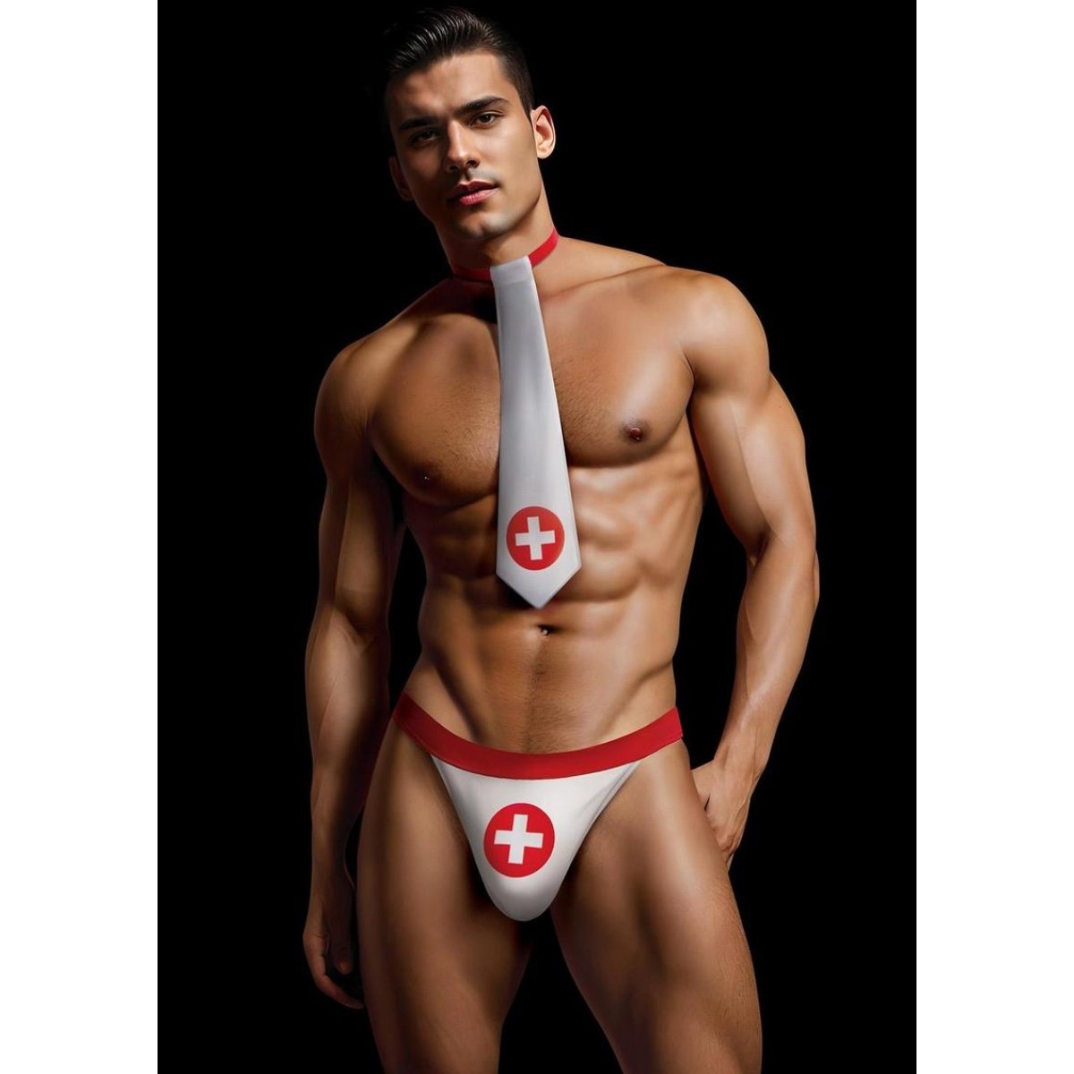 Envy 2 Piece Nurse Costume Kit White Red LXL