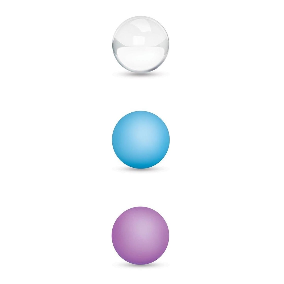 Bodywand Squeeze Mix & Match Weighted Kegel Ball Set Blue Purple Clear - Image 3