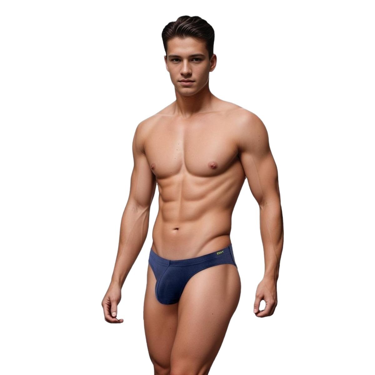 Envy Sexy Slinky Brief-Navy-M/L