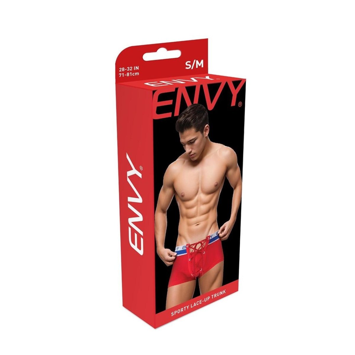 Envy Sporty Lace Up Trunk Red SM - Image 3