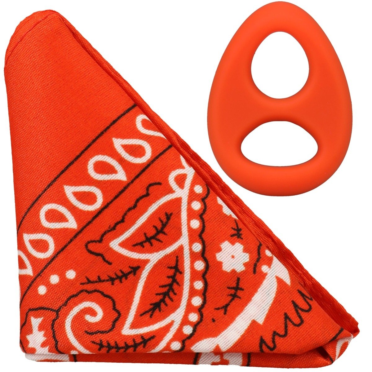 ROCK SOLID- The Code - Silicone C-RING with Bandana Red Black