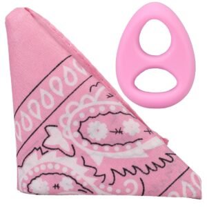 ROCK SOLID- The Code - Silicone C-RING with Bandana Light Pink Black