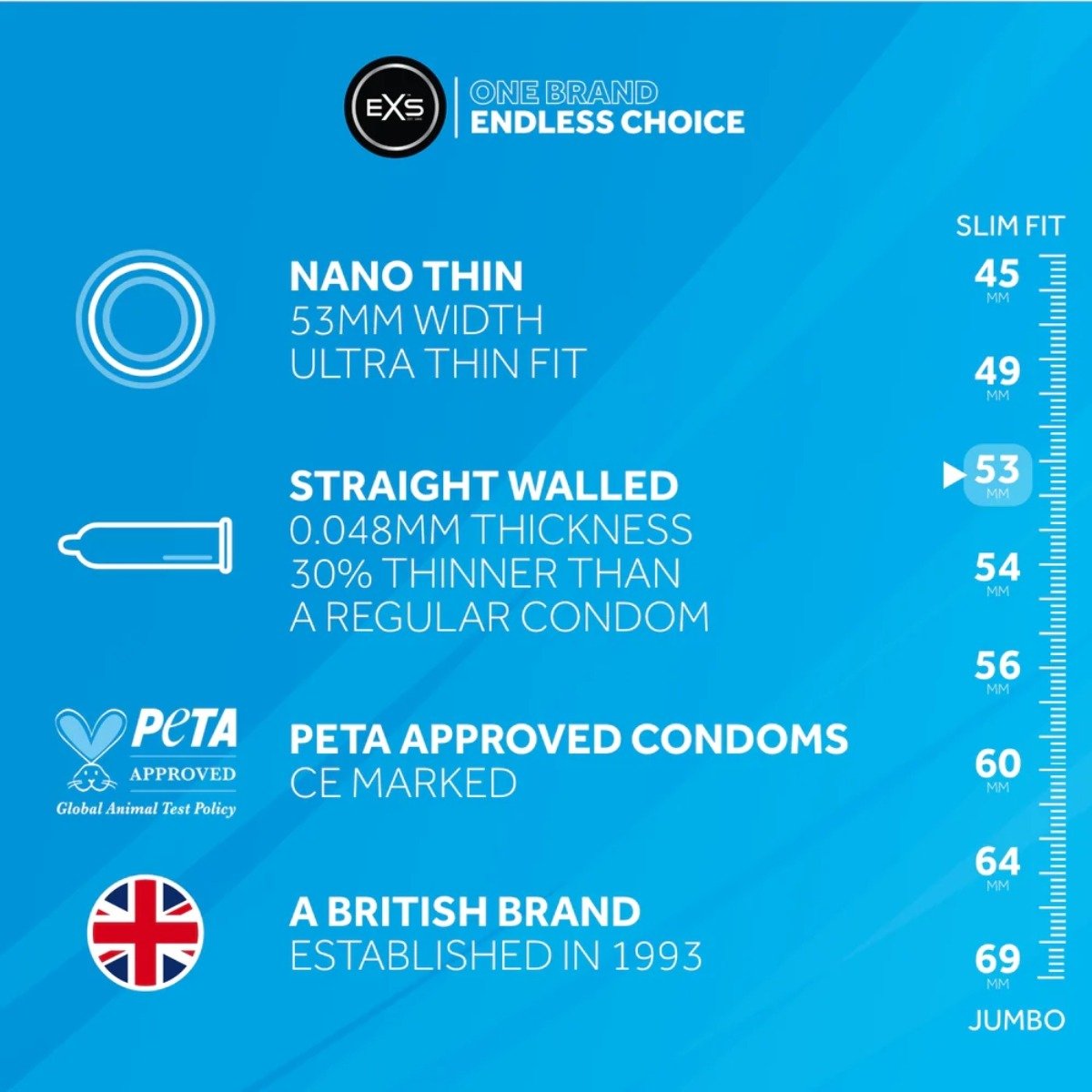 48 EXS Nano Thin Condoms - Image 3