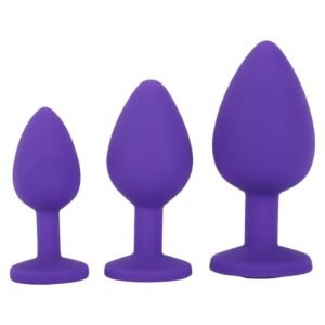 Me You Us Trio Of Jewels Jewelled Butt Plug Set Purple