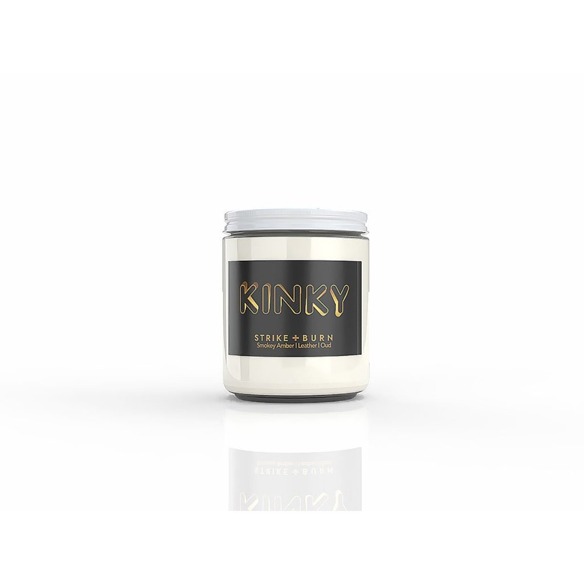 Stroke & Burn Kinky Smokey Amber Leather and Oud Candle