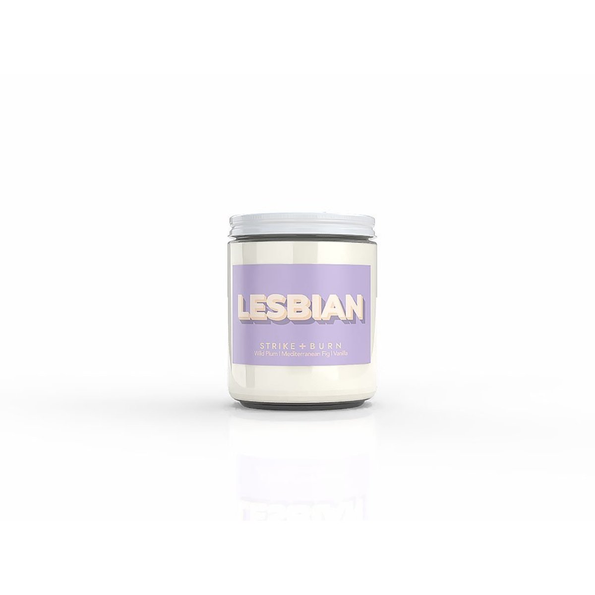 Strike & Burn Lesbian Wild Plum Mediterranean Fig and Vanilla Candle