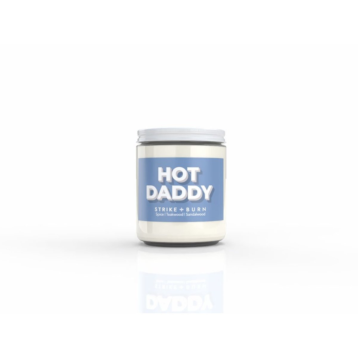 Strike & Burn Hot Daddy Spice Teakwood and Sandalwood Candle