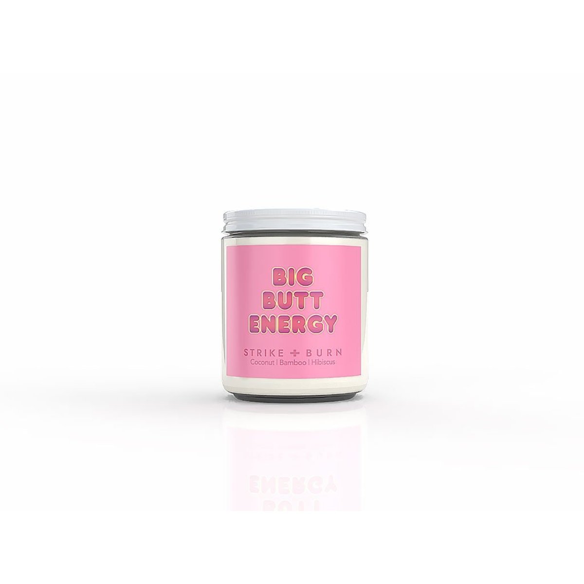 Strike & Burn Big Butt Energy Coconut Bamboo and Hibiscus Candle