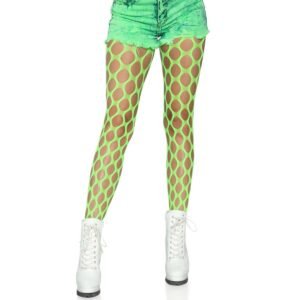 Jumbo Pothole Net Pantyhose Green OS