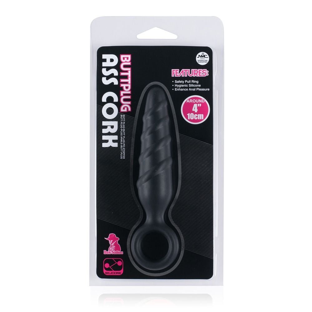 Nanma Dark Stallions Silicone Butt Plug Black 3.5in - Image 2