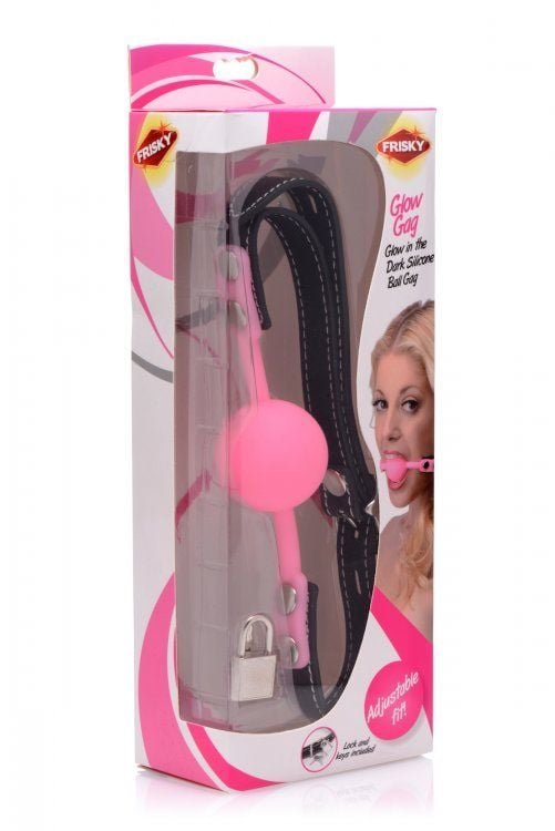 Frisky Glow Gag Glow in the Dark Silicone Ball Gag - Image 2