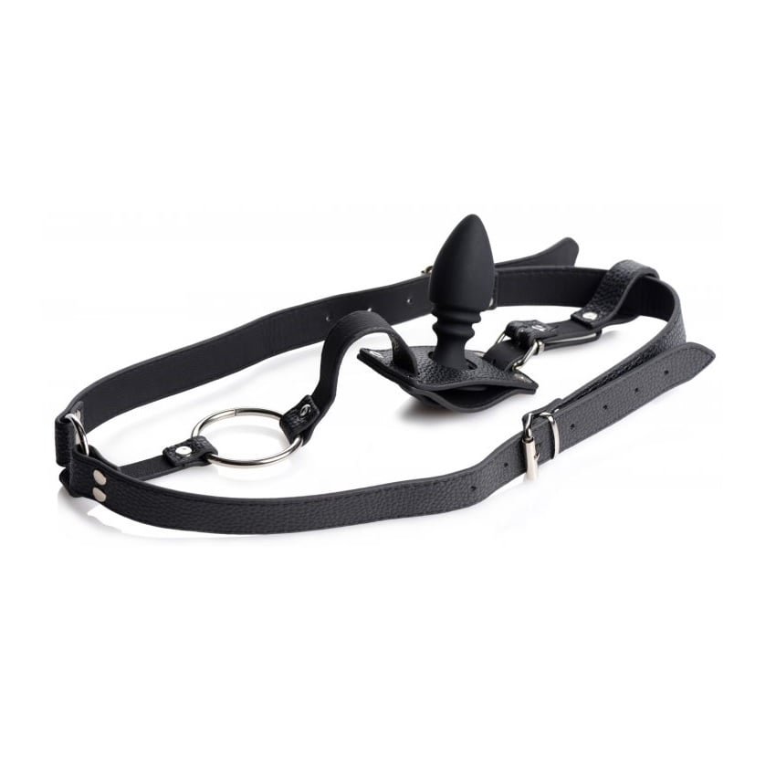 Strict Male Cock Ring Harness With Silicone Anal Plug - Image 3