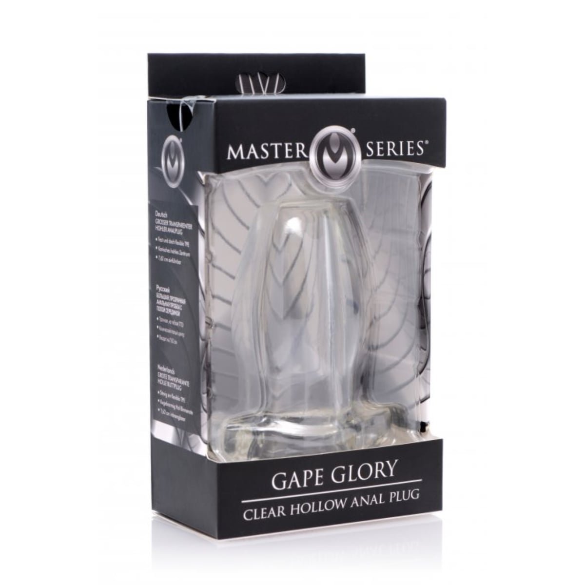 Master Series Gape Glory Clear Hollow Anal Plug Large - Image 2