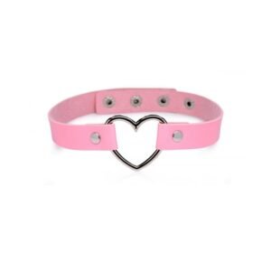 Master Series Heart Choker Necklace Pink