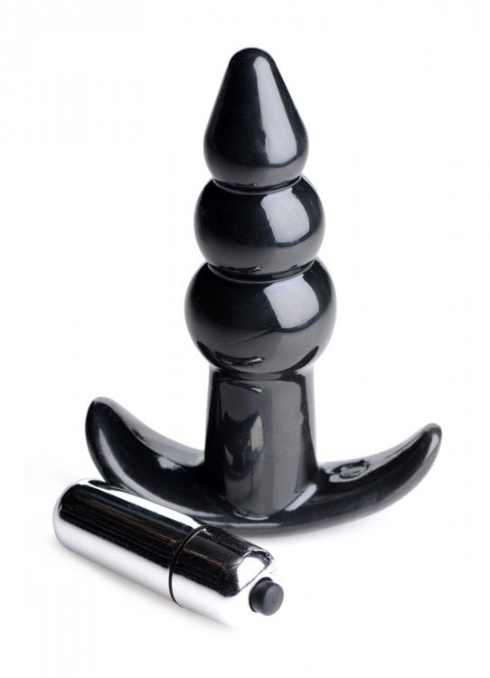 Frisky Bubbling Noir Ribbed Anal Plug - Image 3