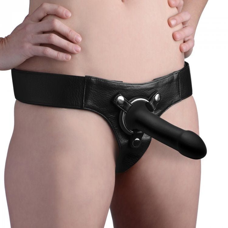 Squeezable Phallic Dildo - Black - Image 8