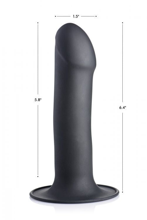 Squeezable Phallic Dildo - Black - Image 6