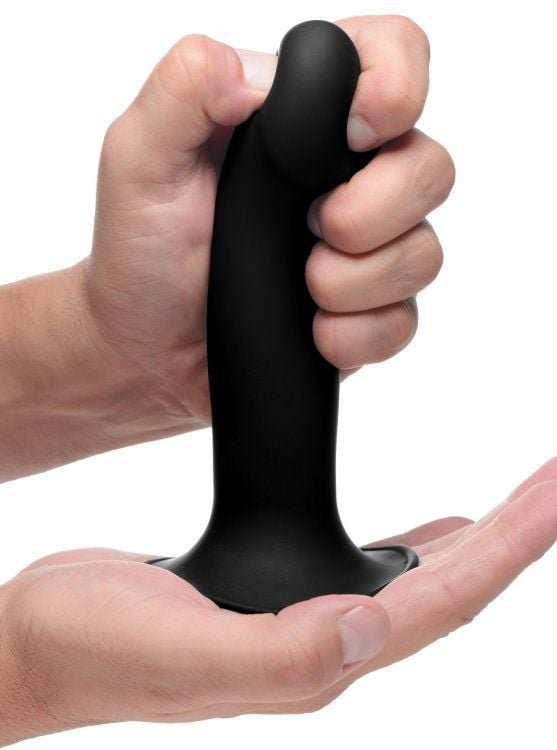 Squeezable Phallic Dildo - Black - Image 4