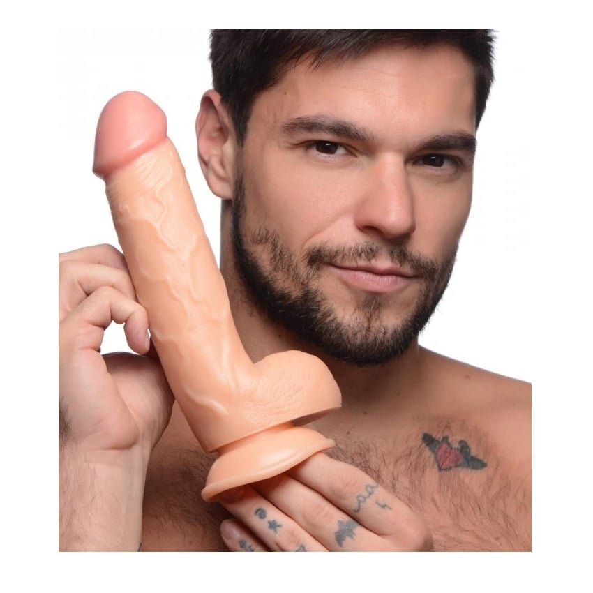 Pop Peckers Dildo With Balls Light 8.25 Inch - Image 4