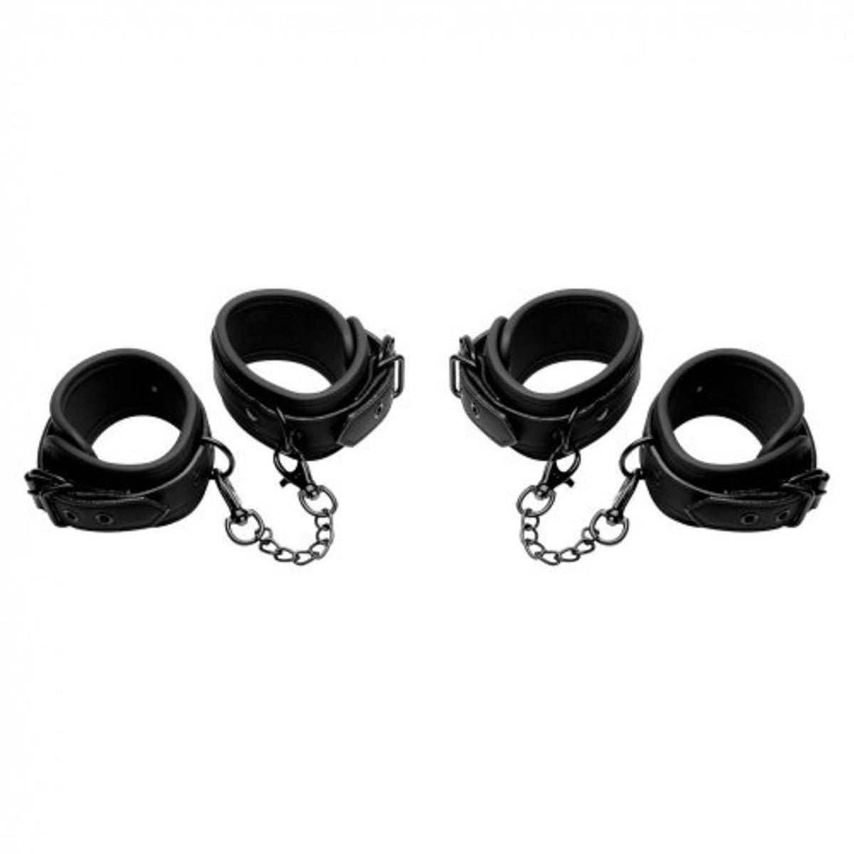 Master Series Kinky Comfort Wrist & Ankle Cuff Set Black