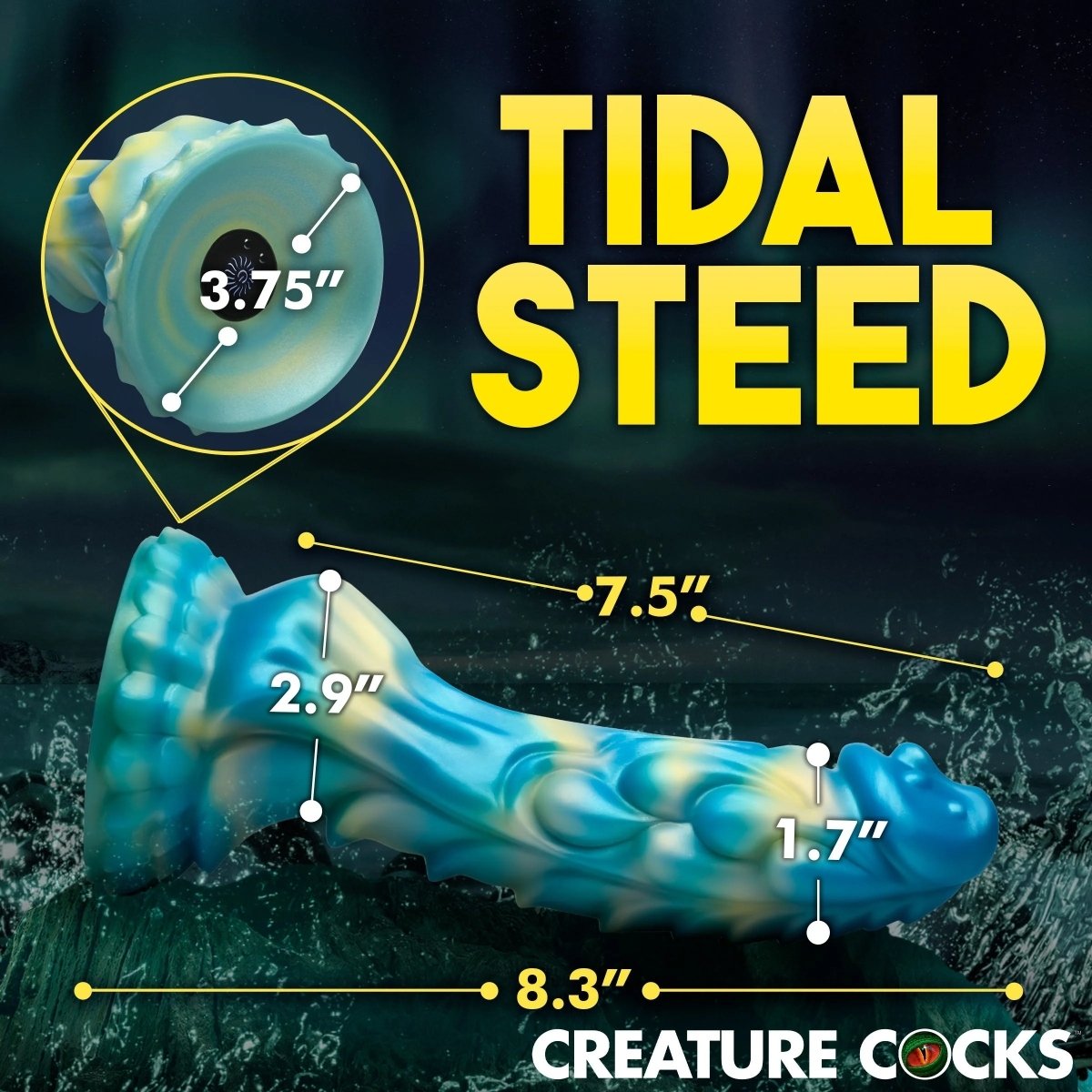 Sea Stallion Vibrating Silicone Dildo with Remote - Image 7