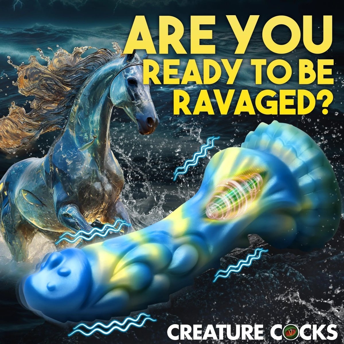 Sea Stallion Vibrating Silicone Dildo with Remote - Image 8